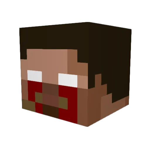Horrorsalat Minecraft avatar head, 3D render