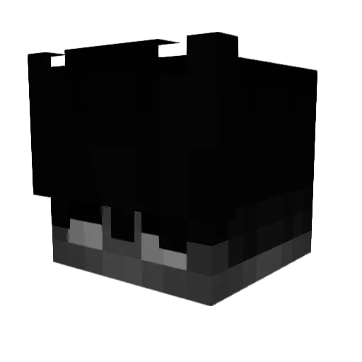 Horrorszenario Minecraft avatar head, 3D render