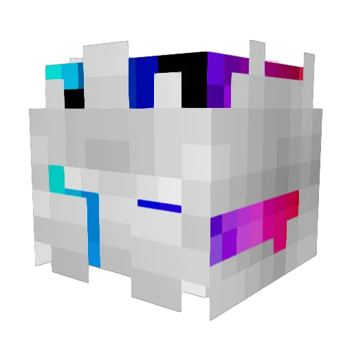 Horrrizon Minecraft avatar head, 3D render