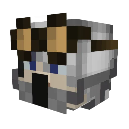 Horryfeat Minecraft avatar head, 3D render