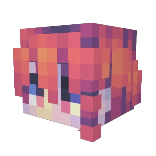 HorseDab Minecraft avatar head, 3D render