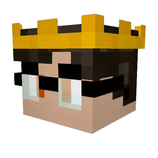 HorseGenetics Minecraft avatar head, 3D render
