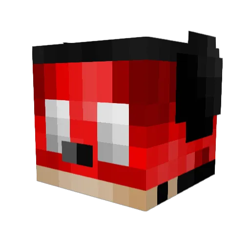 Horselovah Minecraft avatar head, 3D render