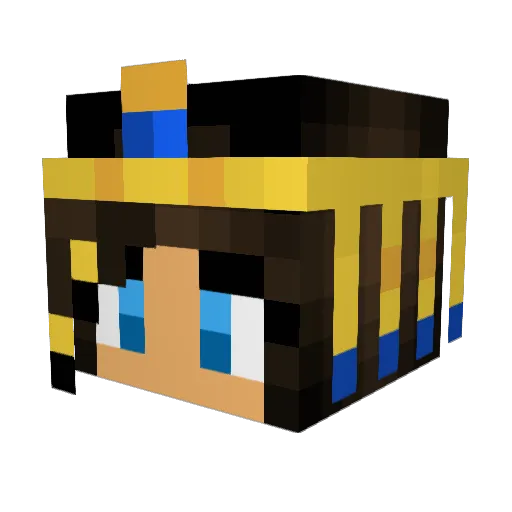 Horserunner Minecraft avatar head, 3D render