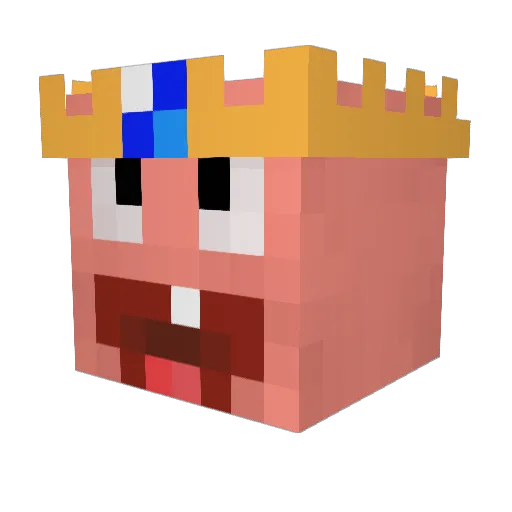 HorseshoeKrab Minecraft avatar head, 3D render