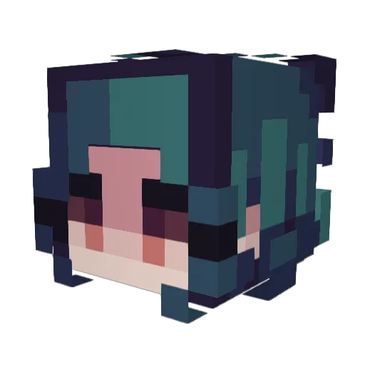 Horseskeleton Minecraft avatar head, 3D render