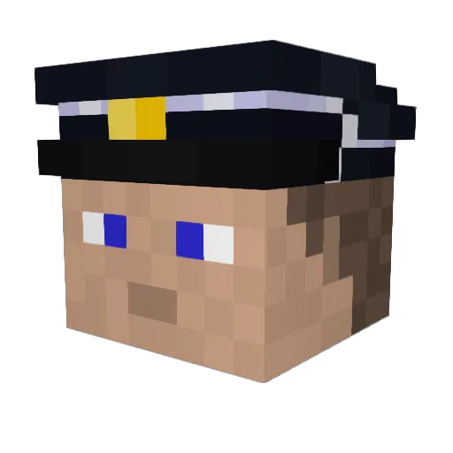 Horsewall Minecraft avatar head, 3D render