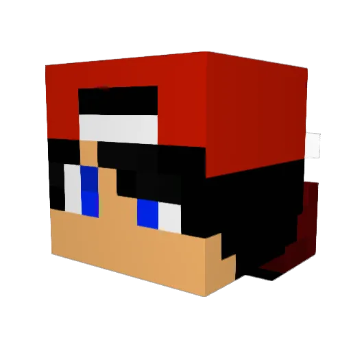 Horsey123 Minecraft avatar head, 3D render