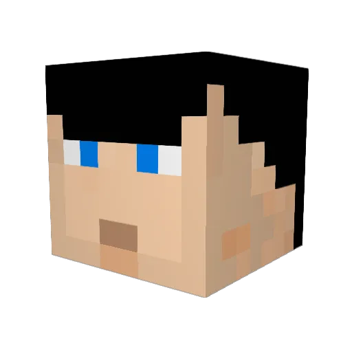 HorstJansen Minecraft avatar head, 3D render