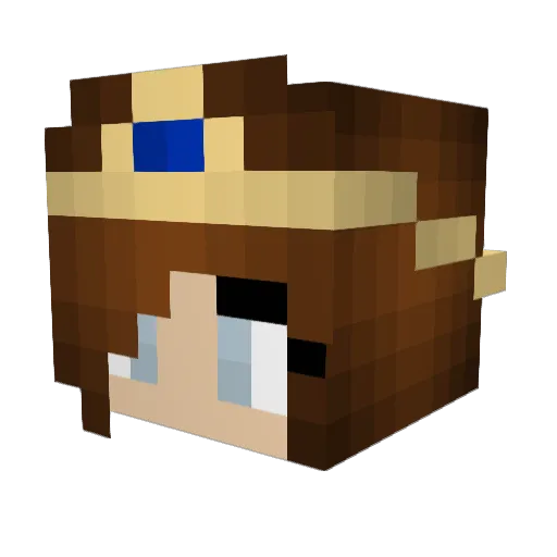 Hortense43 Minecraft avatar head, 3D render