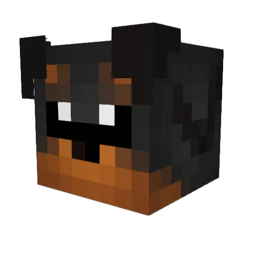 HorterCraft Minecraft avatar head, 3D render