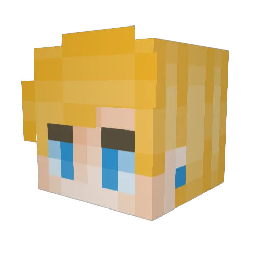 Horwell8 Minecraft avatar head, 3D render