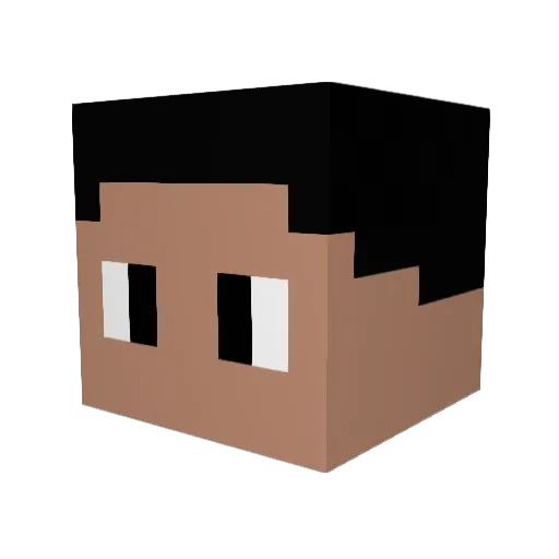 Horwick Minecraft avatar head, 3D render