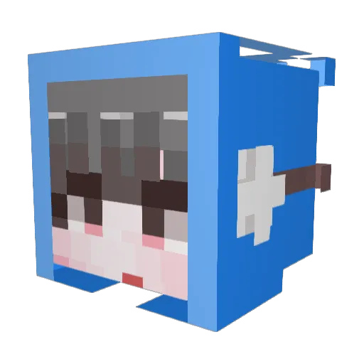 Horyang2 Minecraft avatar head, 3D render