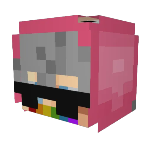 HosTails Minecraft avatar head, 3D render