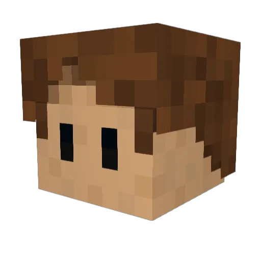 Hosenmull Minecraft avatar head, 3D render