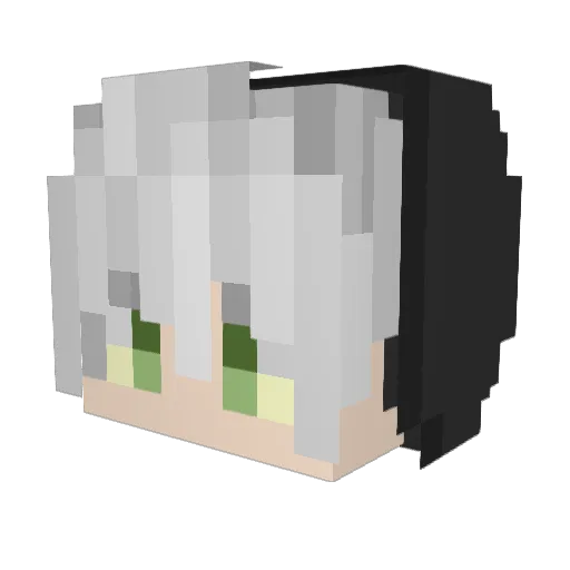 Hosh1yo Minecraft avatar head, 3D render
