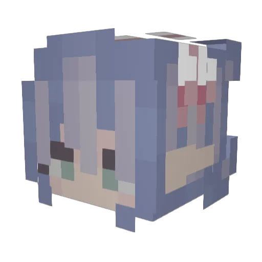 HoshiHimi Minecraft avatar head, 3D render