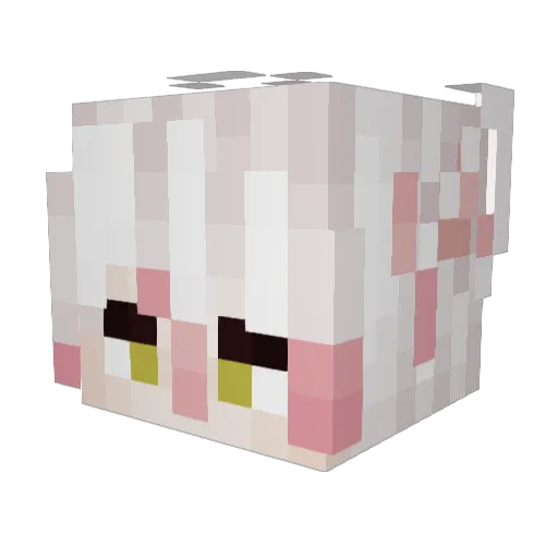 Hoshii_Tsukii Minecraft avatar head, 3D render