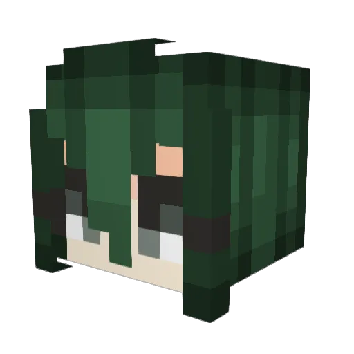 HoshikoMarie Minecraft avatar head, 3D render