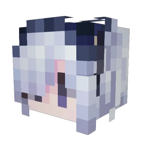 Hoshimi_Mizuki Minecraft avatar head, 3D render