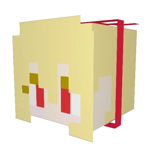 Hoshimiya_ruby Minecraft avatar head, 3D render
