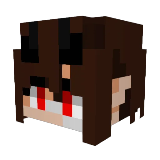 Hoshiohno Minecraft avatar head, 3D render