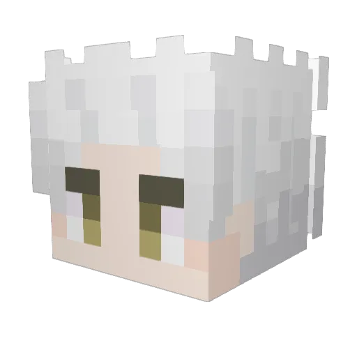 Hoshiumi Minecraft avatar head, 3D render