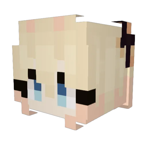 Hoshizora124 Minecraft avatar head, 3D render