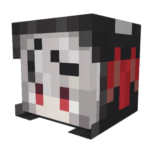 Hoshui Minecraft avatar head, 3D render
