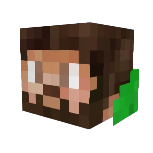 Hosmax Minecraft avatar head, 3D render