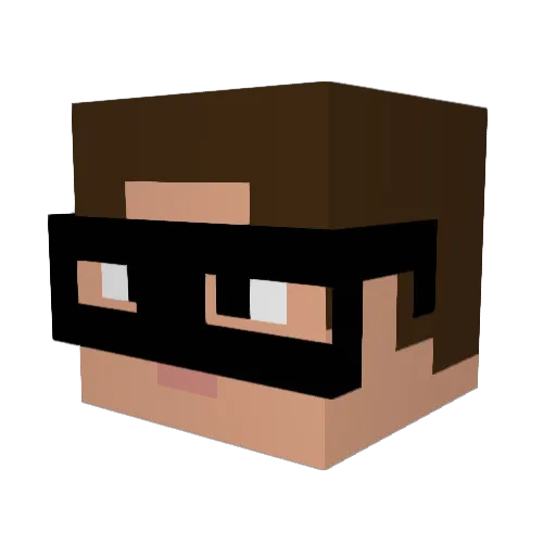 Hosoi_T Minecraft avatar head, 3D render