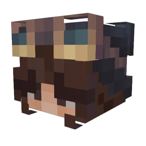 Hossana Minecraft avatar head, 3D render