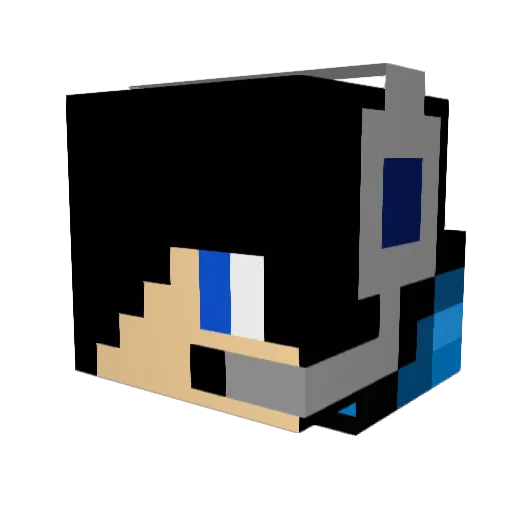 Hossrineto Minecraft avatar head, 3D render