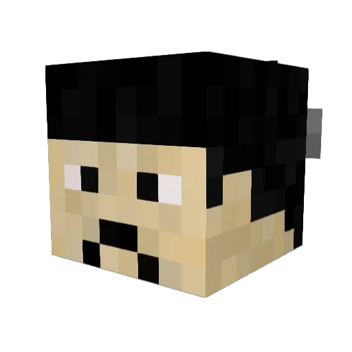 HostKalel Minecraft avatar head, 3D render