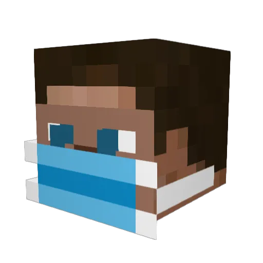 HostMalone420 Minecraft avatar head, 3D render