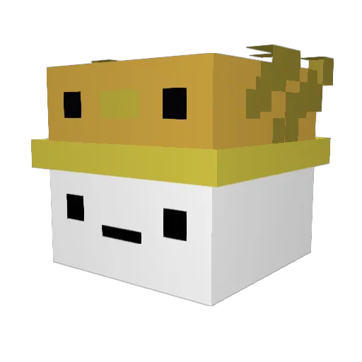 Hostel70 Minecraft avatar head, 3D render