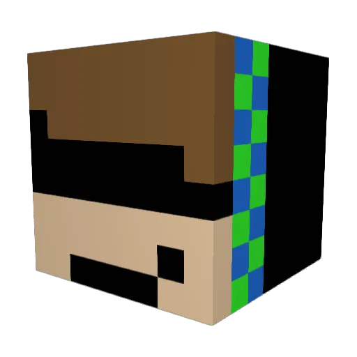 Hostemis Minecraft avatar head, 3D render