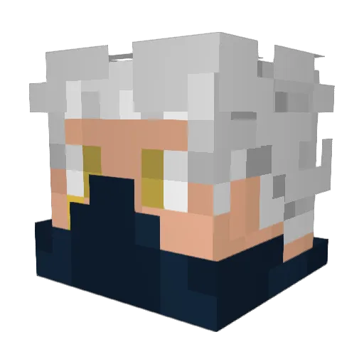 HostileCloud Minecraft avatar head, 3D render