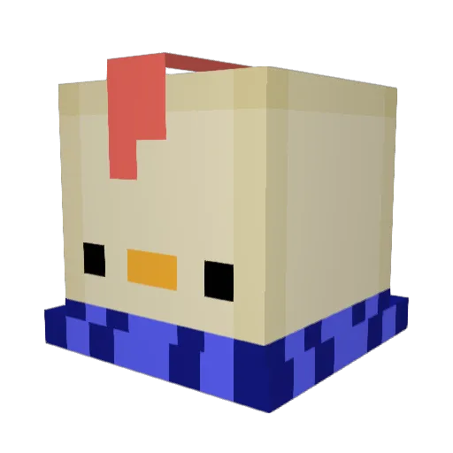 HostileMax Minecraft avatar head, 3D render