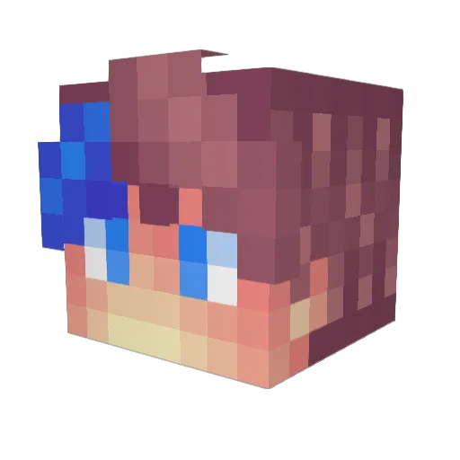 HostyLegend1 Minecraft avatar head, 3D render