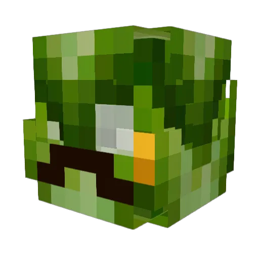 Hoswolf Minecraft avatar head, 3D render