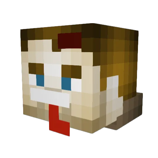 HotBar27 Minecraft avatar head, 3D render