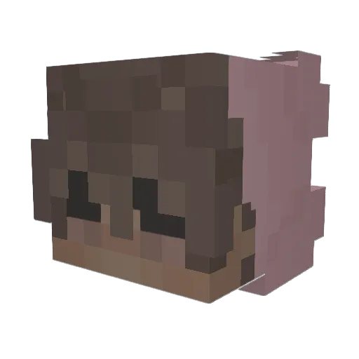 HotBlood Minecraft avatar head, 3D render