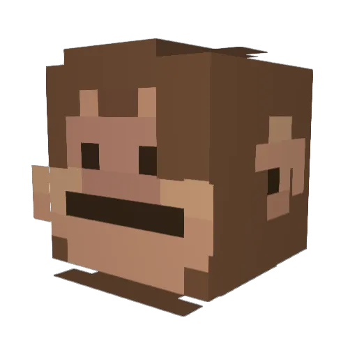 HotChocolate_ Minecraft avatar head, 3D render