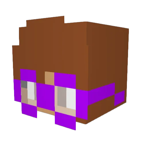 HotCocoq Minecraft avatar head, 3D render