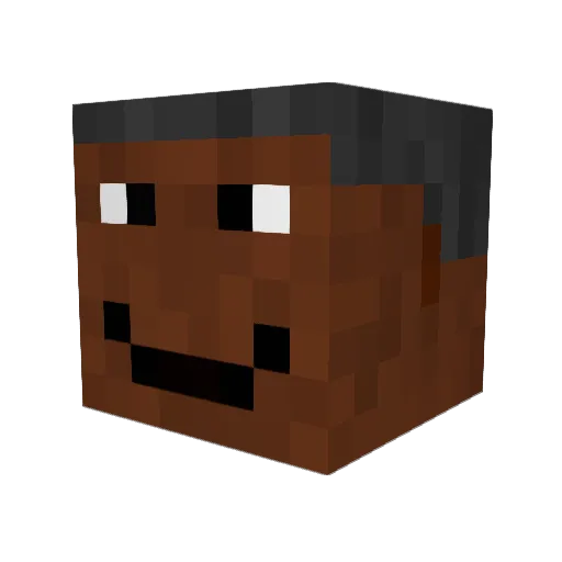 HotCosbied Minecraft avatar head, 3D render