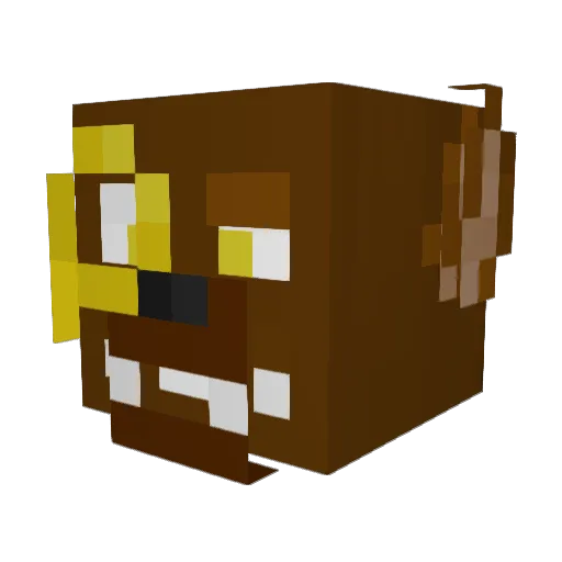 HotDawgie Minecraft avatar head, 3D render