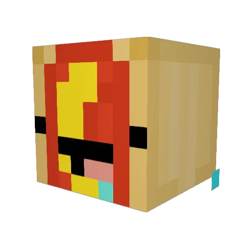 HotDogLP Minecraft avatar head, 3D render