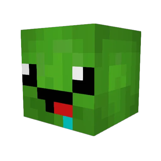 HotDogV2 Minecraft avatar head, 3D render